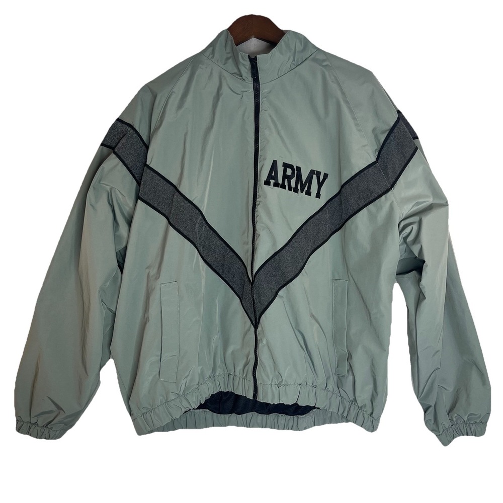 Vintage Army PFU PT Jacket Windbreaker US Army XL Lined Vented EUC Military Gym
